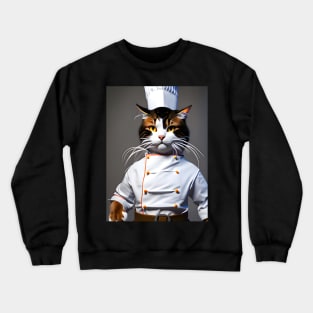 Chef Cat - Modern Digital Art Crewneck Sweatshirt